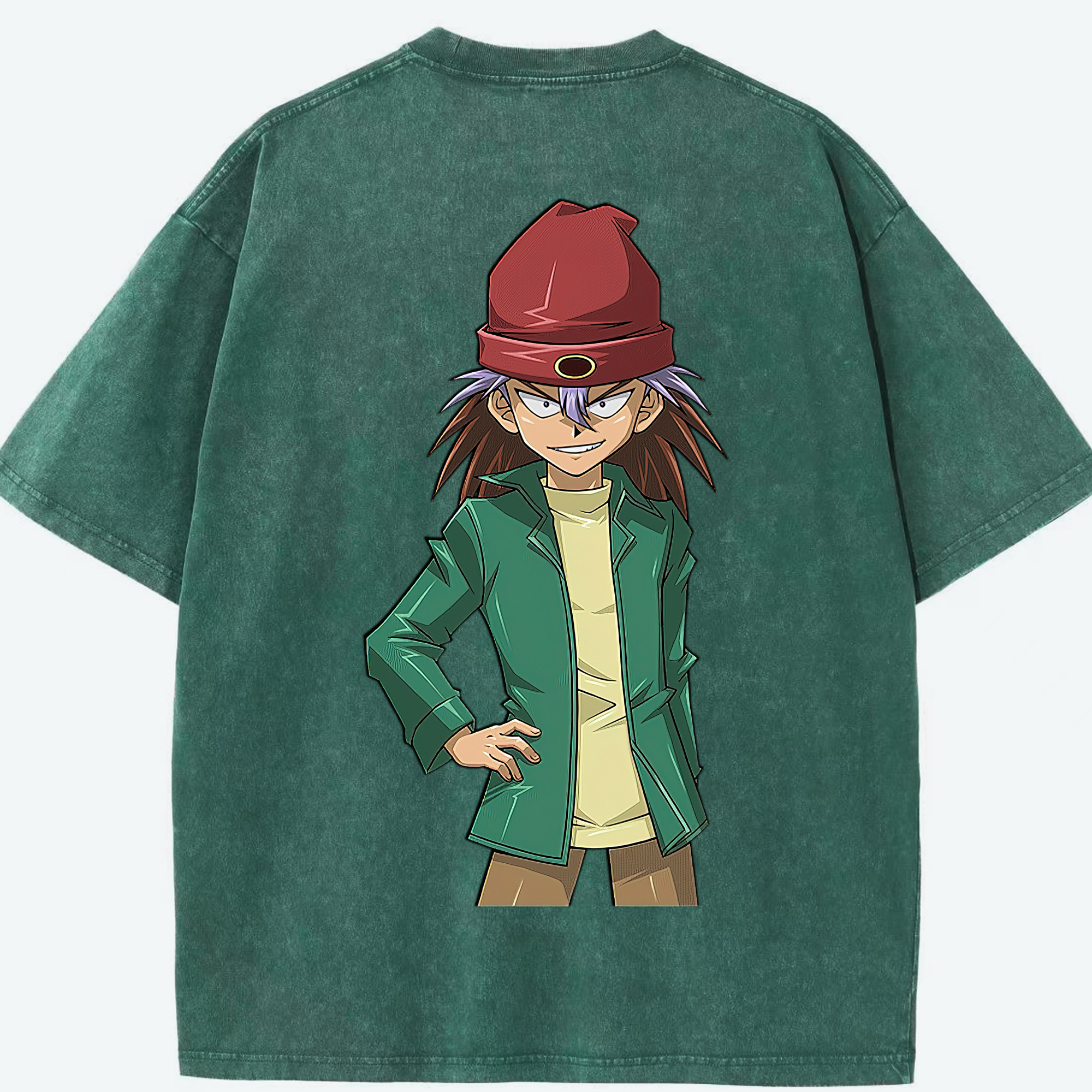 （画像用） 遊☆戯☆王 Yu-Gi-Oh! 綿100% ヴィンテージ風 半袖Tシャツ（背面プリント）